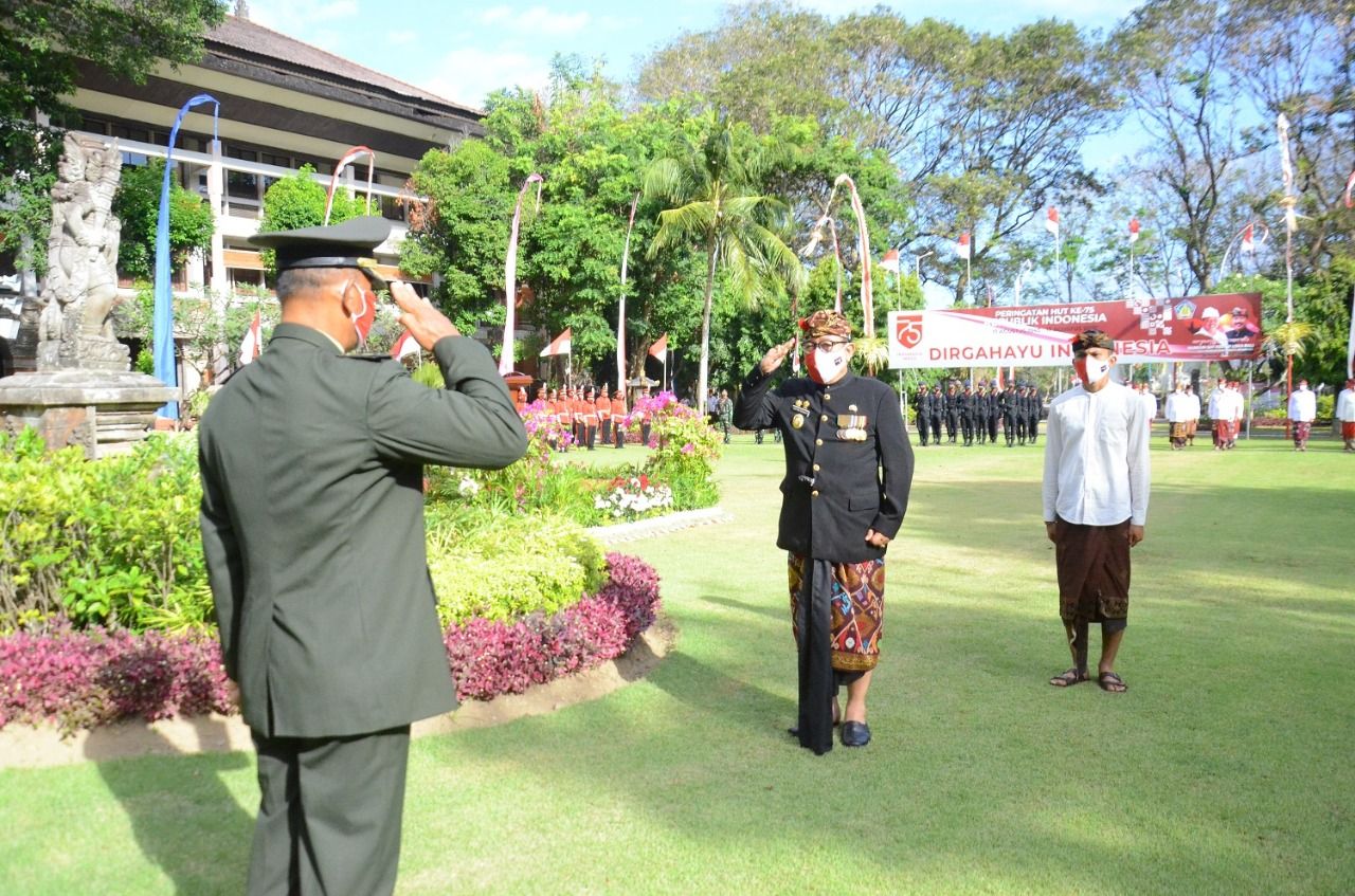podiumnews.com-HUT Kemerdekaan Tak Meriah Akibat Pandemi, Cok Ace Beri Semangat Paskibraka Bali